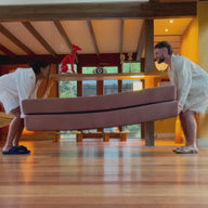 Sofá Cama Bloom Tecido Boucle Marrom - Sofá na Caixa