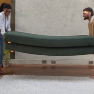 Sofá Cama Bloom Tecido Boucle Verde Musgo - Sofá na Caixa