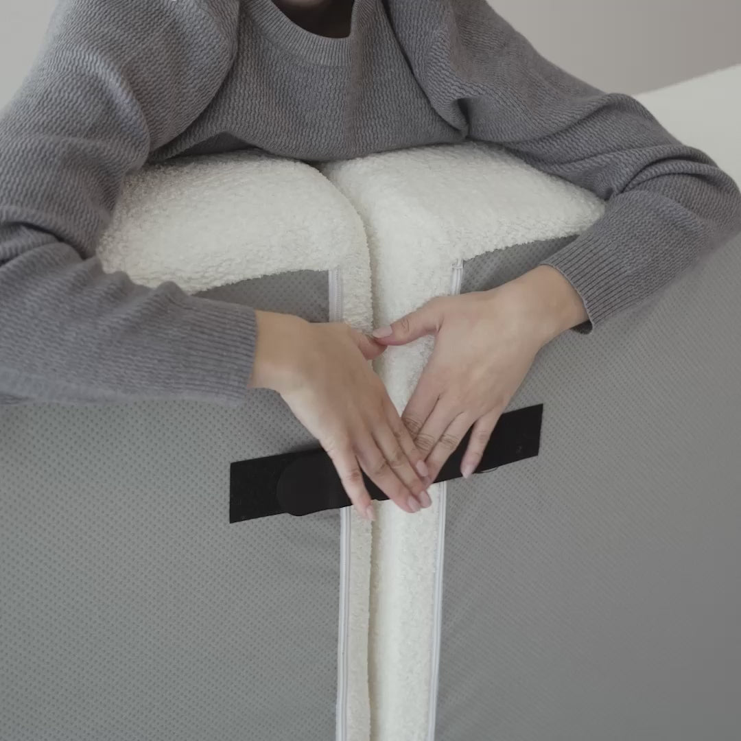 Sofá na Caixa modular Horizon 3 lugares em Boucle - Laranja