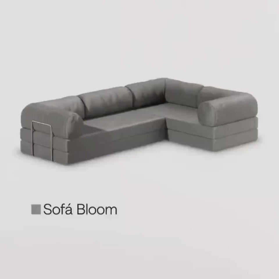 Sofá Cama Bloom Duo - Azul Claro