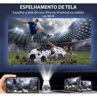 Projetor Portátil Android 11 Smart 4K Wifi 6 Bluetooth 5.0 1080p · vista 2