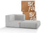 Sofá na Caixa modular 1 lugar Canto com chaise em Boucle - Cinza
