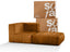 Sofá na Caixa modular 1 lugar Canto com chaise - Poli-couro