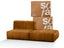 Sofá na Caixa modular 1 lugar poltrona com chaise - Poli-couro
