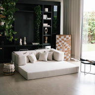 Sofá Cama Bloom Tecido Boucle Linho - Sofá na Caixa · vista 10