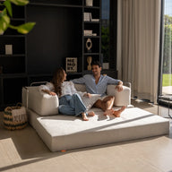 Sofá Cama Bloom Tecido Boucle Linho - Sofá na Caixa · vista 15