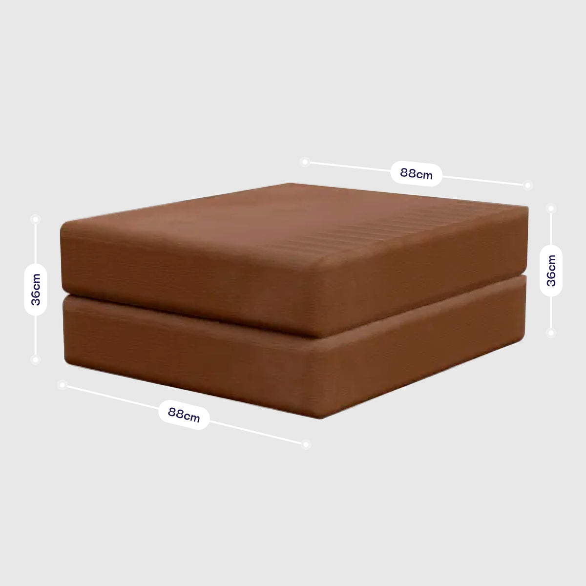 Chaise / Apoio de pé Sofá Cama Bloom Tecido Boucle Marrom · vista 3