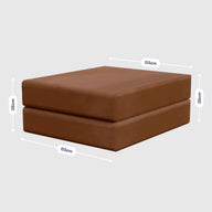 Chaise / Apoio de pé Sofá Cama Bloom Tecido Boucle Marrom · vista 3