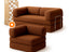 Sofá Cama Bloom - Sofá na Caixa + Poltrona Bloom Tecido Boucle Marrom