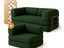 Sofá Cama Bloom - Sofá na Caixa + Poltrona Bloom Tecido Boucle Verde Musgo