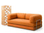 Sofá Cama Bloom Tecido Boucle Laranja - Sofá na Caixa