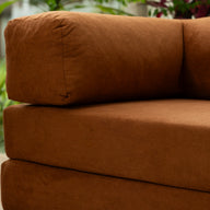 Sofá Cama Bloom - Sofá na Caixa + Poltrona Bloom Tecido Boucle Laranja · vista 6