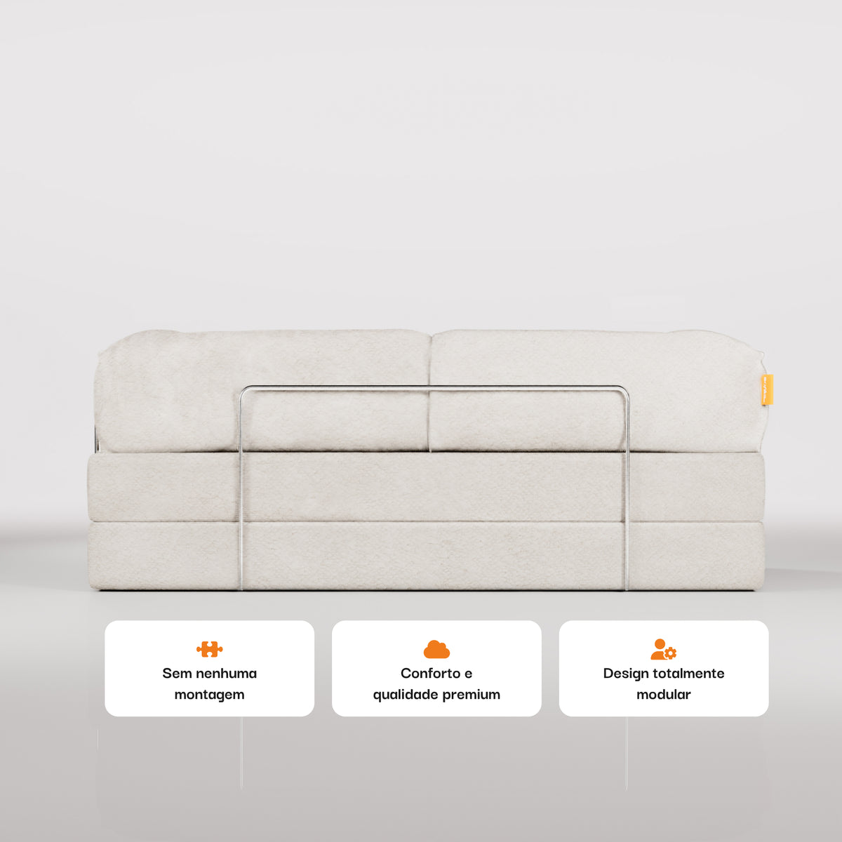 Apoio Sofá Cama Bloom Área Externa Tecido Linho - Sofá na Caixa · vista 12