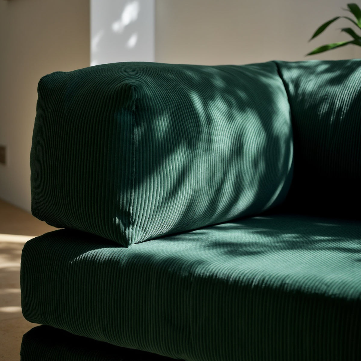 Sofá Cama Bloom - Sofá na Caixa + Poltrona Bloom Tecido Boucle Verde Musgo · detalhe na cor verde · vista 8