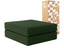 Chaise / Apoio de pé Sofá Cama Bloom Tecido Boucle Verde Musgo