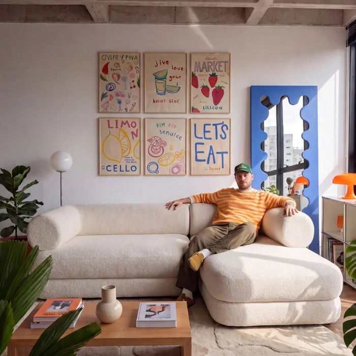 Sofá Cama Nest Tecido Boucle Linho - Sofá na Caixa