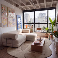 Sofá Cama Nest Tecido Boucle Linho - Sofá na Caixa