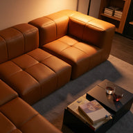 Sofá na Caixa modular 4 lugares com 1 chaise - Poli-couro · vista 13