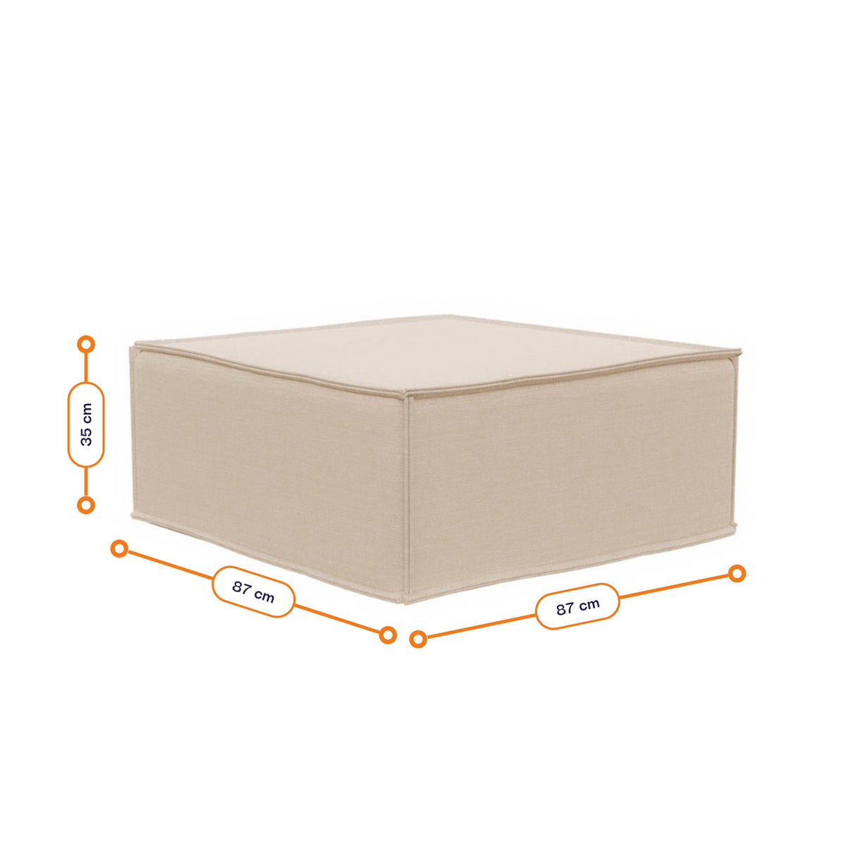 Apoio Modular Zimma - Linho · vista 3