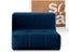 Sofá na Caixa modular 1 lugar Poltrona em Boucle - Azul