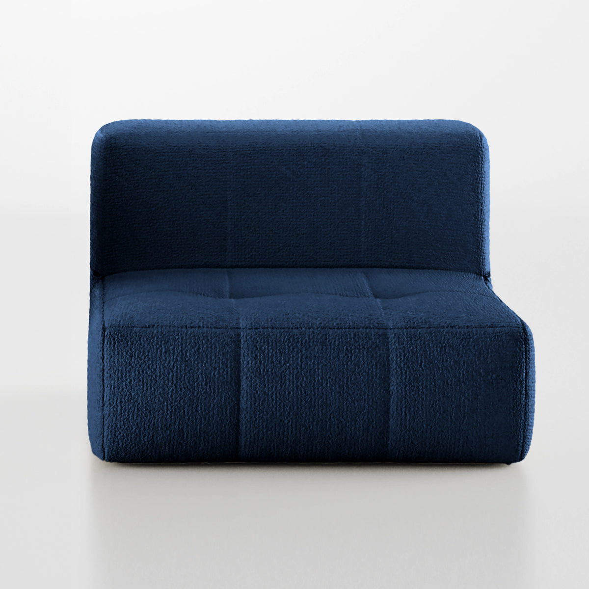 Sofá na Caixa modular 1 lugar Poltrona em Boucle - Azul · vista 2