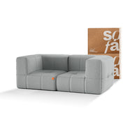 Sofá na Caixa modular 2 lugares em Boucle - Cinza · vista 15