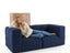 Sofá na Caixa modular 2 lugares em Boucle - Azul