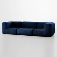 Sofá na Caixa modular 3 lugares em Boucle - Azul · vista 5