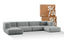 Sofá na Caixa modular 4 lugares em Boucle com 2 Chaise -  Cinza
