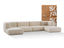 Sofá na Caixa modular 4 lugares em Boucle com 2 Chaise -  Linho